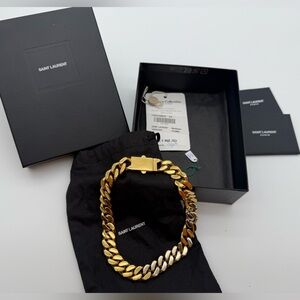 Saint Laurent (YSL) Curb-Chain (Kihei) Necklace - two tone